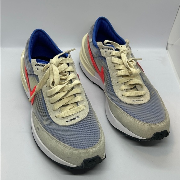 Nike Other - NIKE WAFFLE ONE (GS) 7 Youth 8.5 WOMEN’S ‘COCONUT MILK CRIMSON ROYAL’ 
USED GOOD